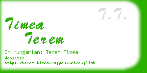 timea terem business card